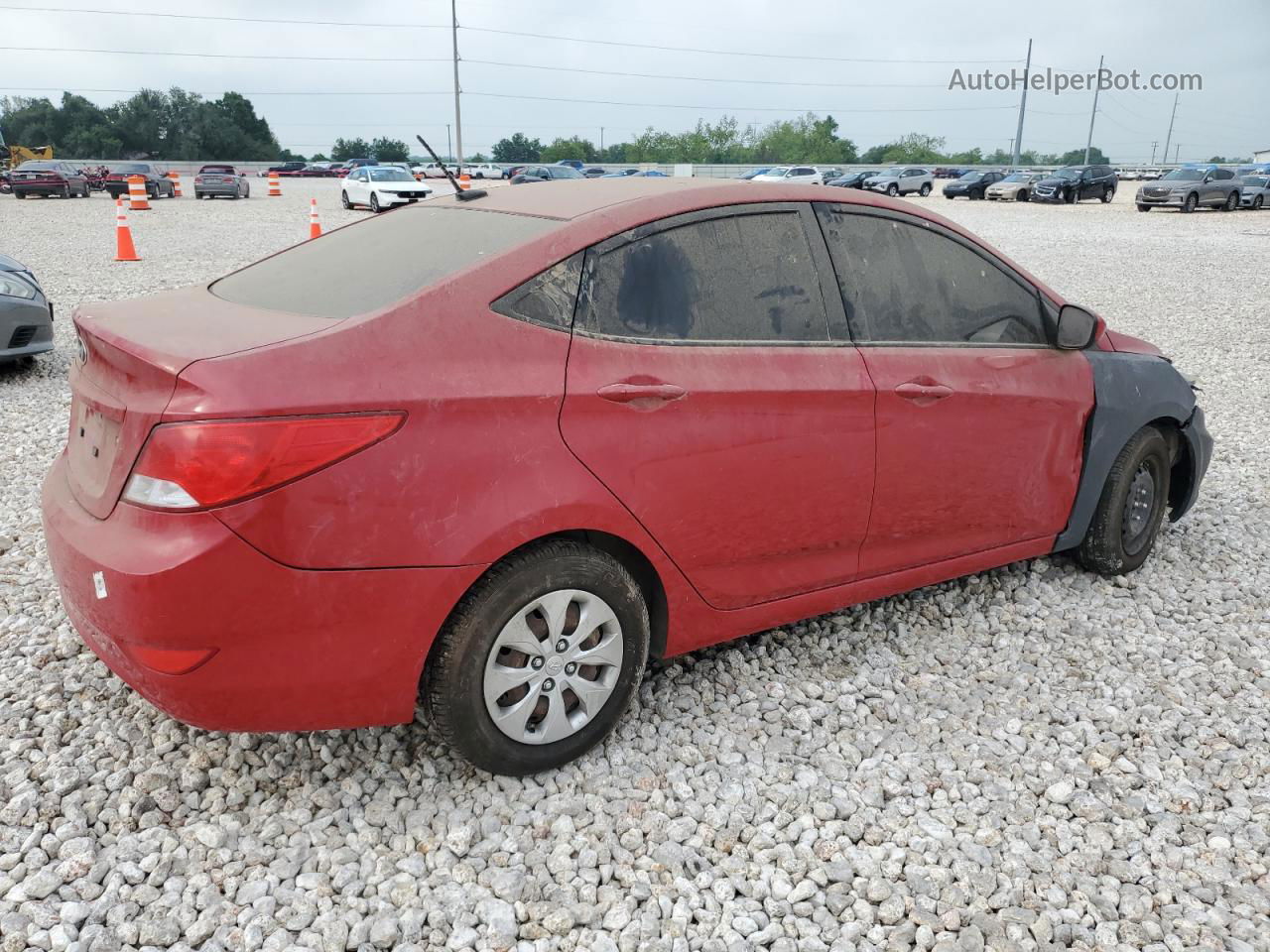 2015 Hyundai Accent Gls Red vin: KMHCT4AE7FU903040