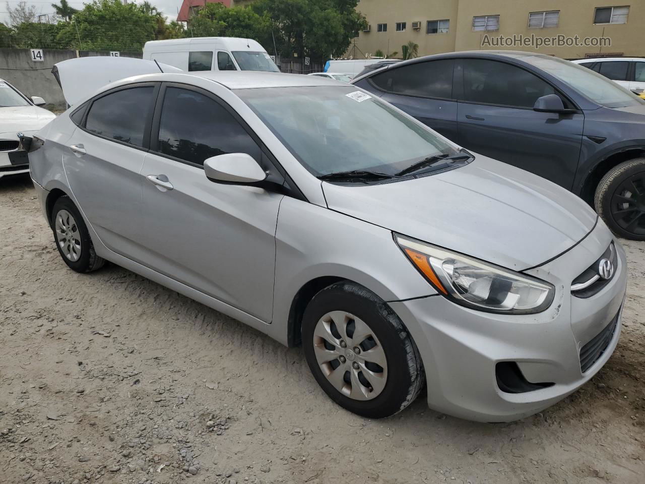 2015 Hyundai Accent Gls Silver vin: KMHCT4AE7FU907427