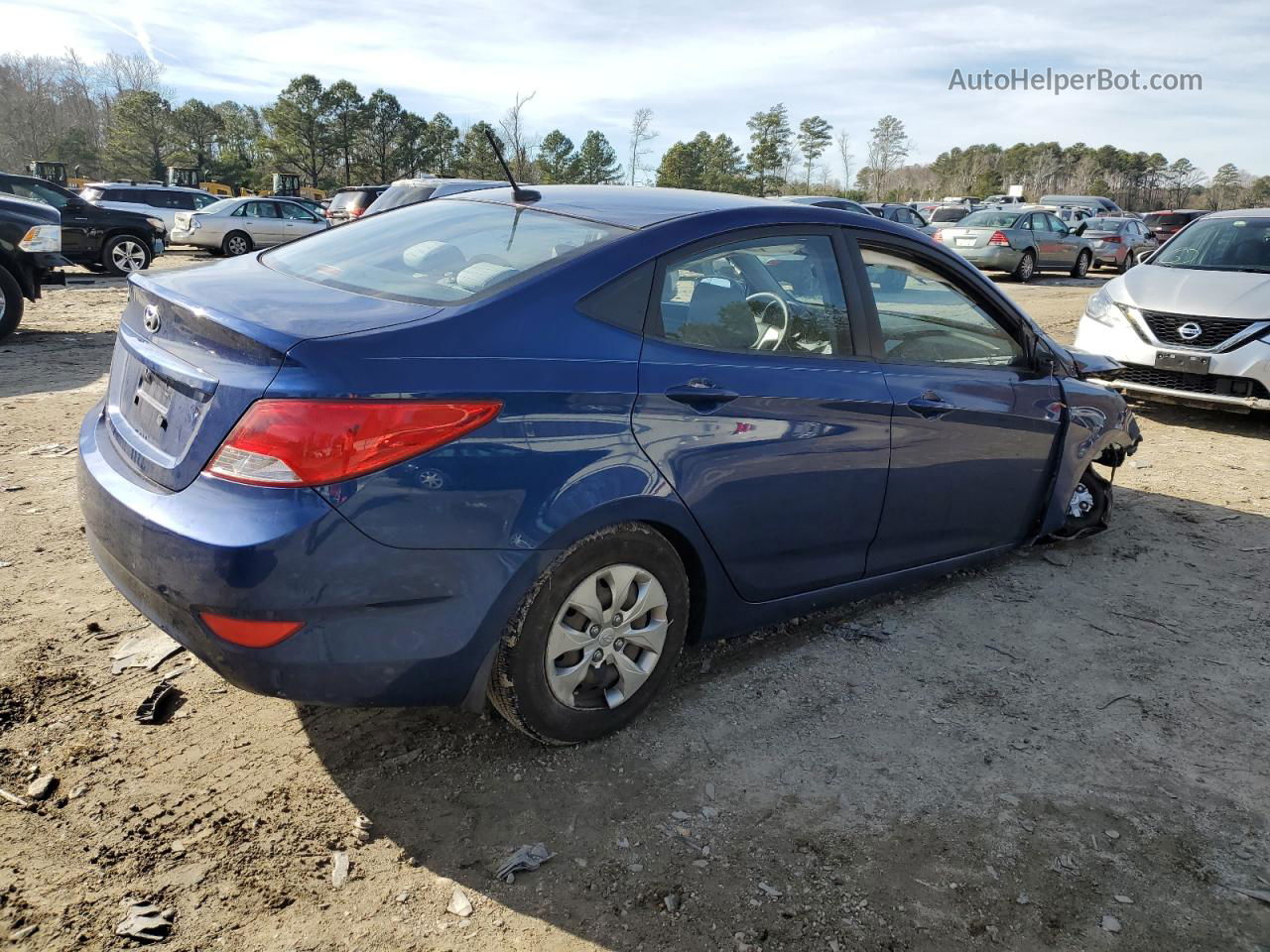 2015 Hyundai Accent Gls Blue vin: KMHCT4AE7FU931484