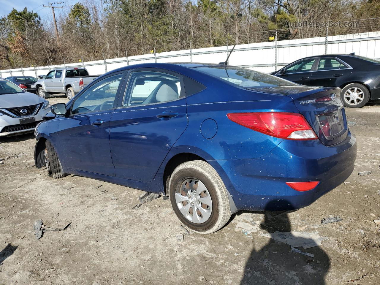 2015 Hyundai Accent Gls Blue vin: KMHCT4AE7FU931484