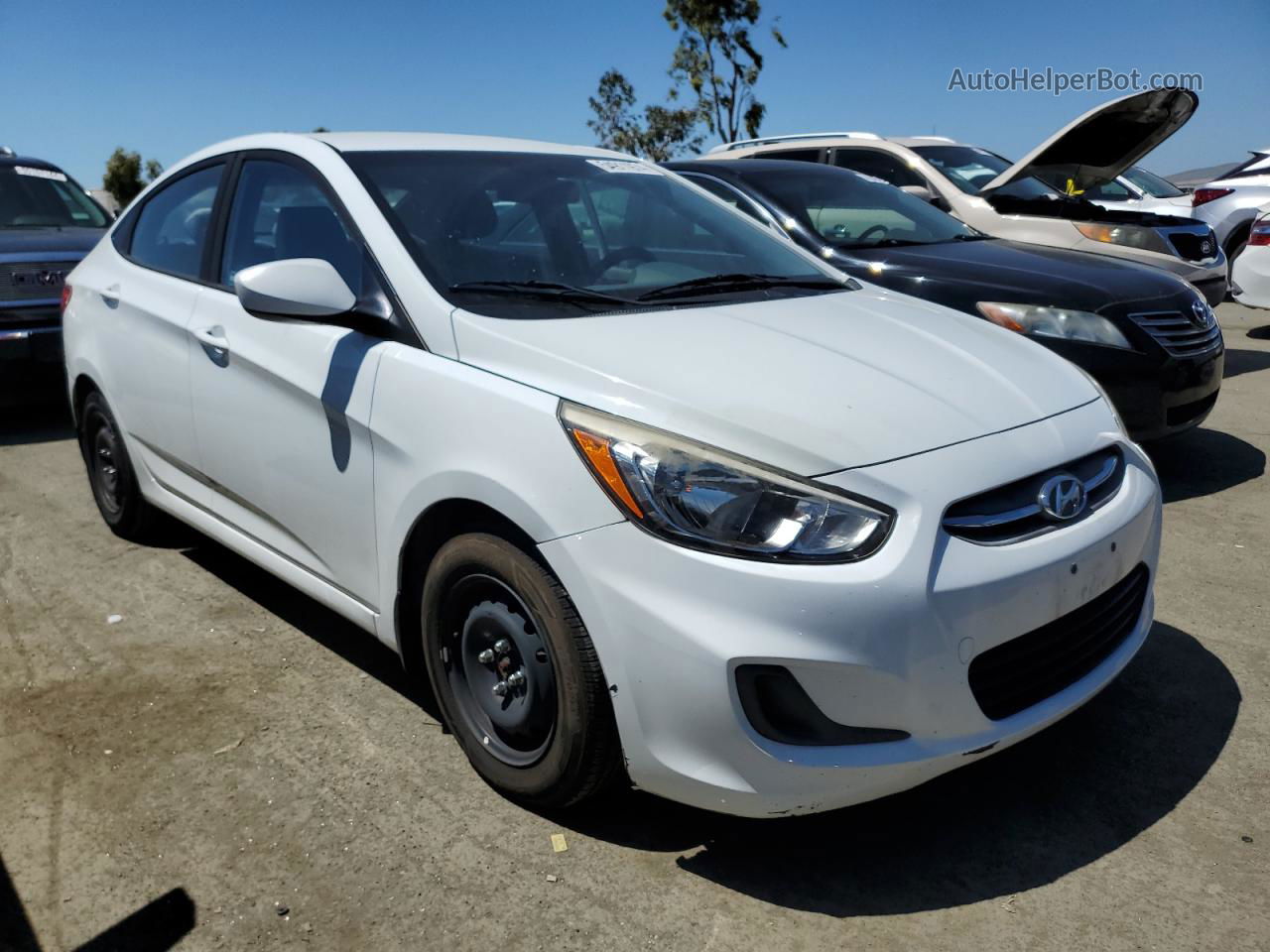 2016 Hyundai Accent Se White vin: KMHCT4AE7GU110810