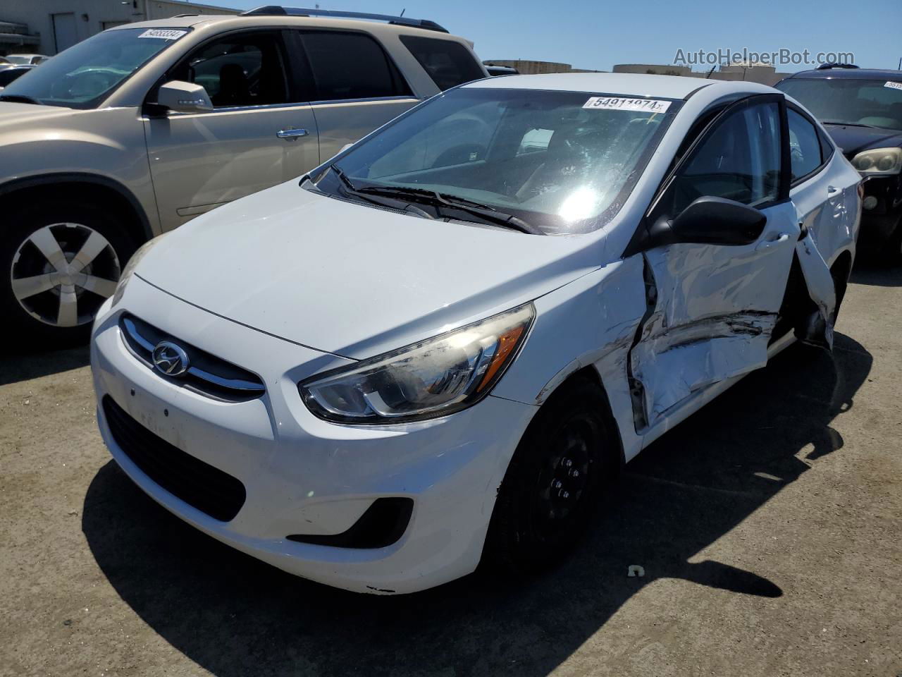 2016 Hyundai Accent Se White vin: KMHCT4AE7GU110810