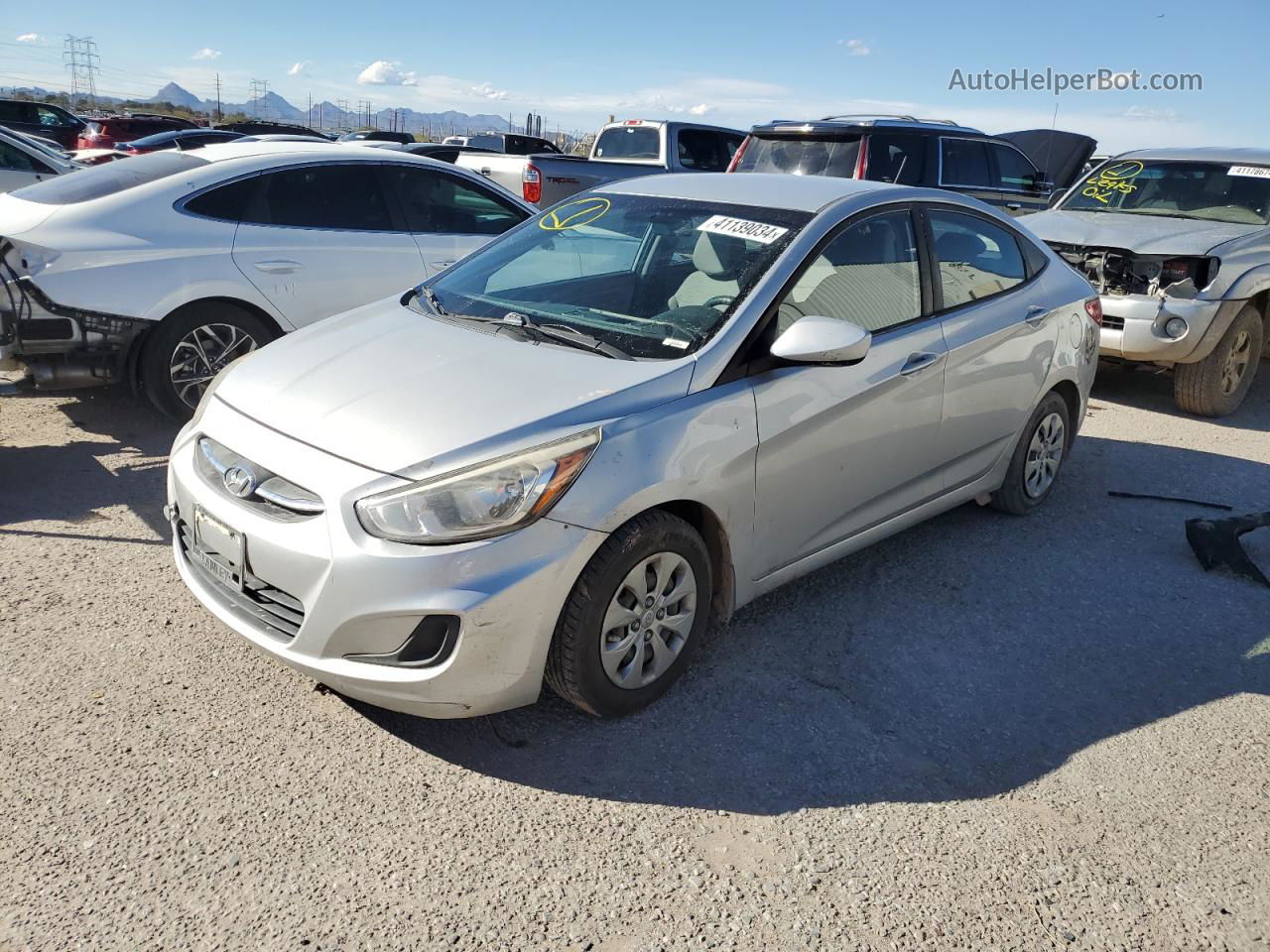 2016 Hyundai Accent Se Серебряный vin: KMHCT4AE7GU113545