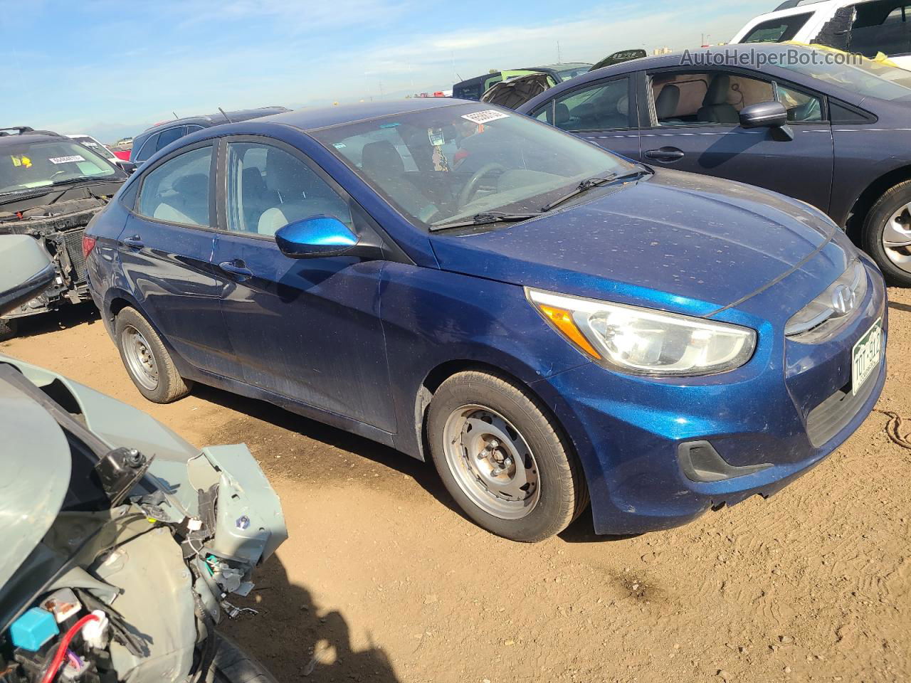 2016 Hyundai Accent Se Blue vin: KMHCT4AE7GU114274