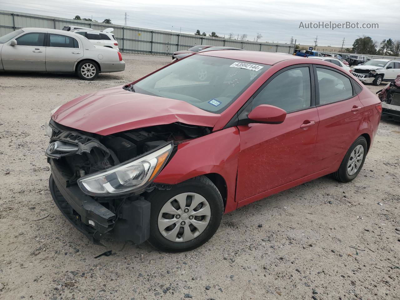 2016 Hyundai Accent Se Красный vin: KMHCT4AE7GU116882