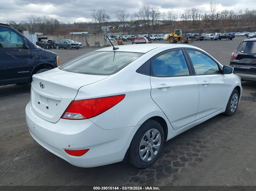 2016 Hyundai Accent Se White vin: KMHCT4AE7GU125016