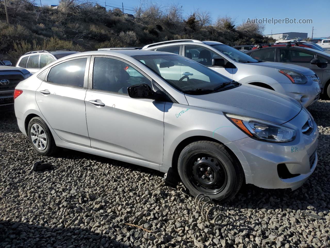 2016 Hyundai Accent Se Silver vin: KMHCT4AE7GU128384