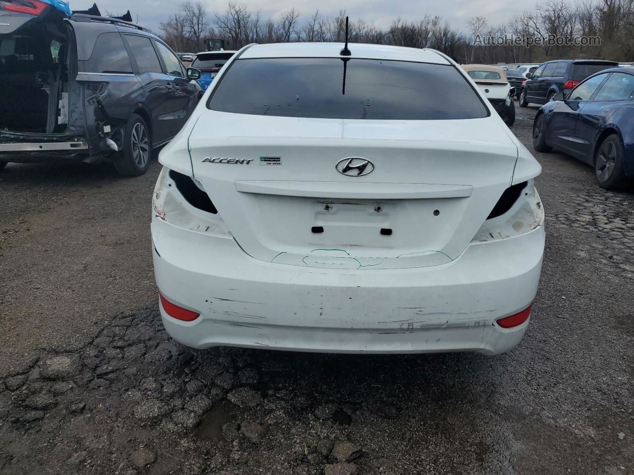 2016 Hyundai Accent Se White vin: KMHCT4AE7GU947847