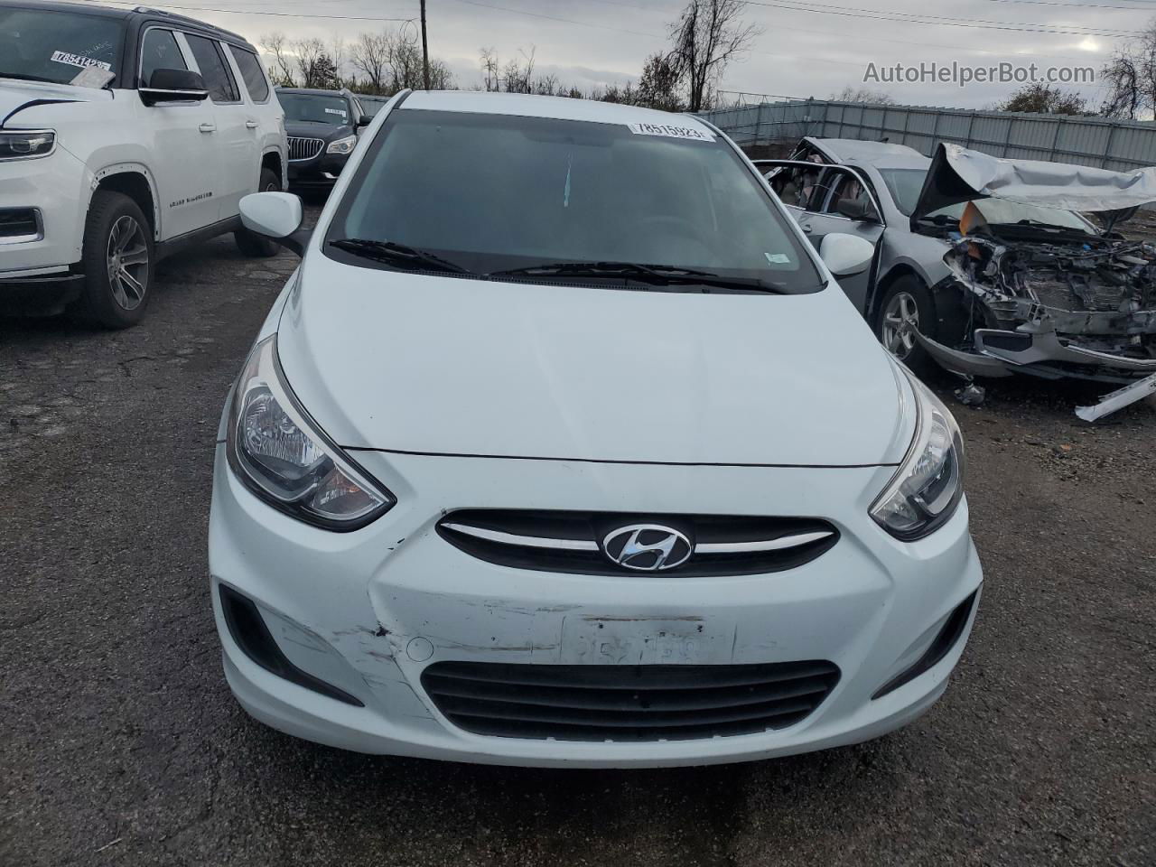 2016 Hyundai Accent Se White vin: KMHCT4AE7GU947847