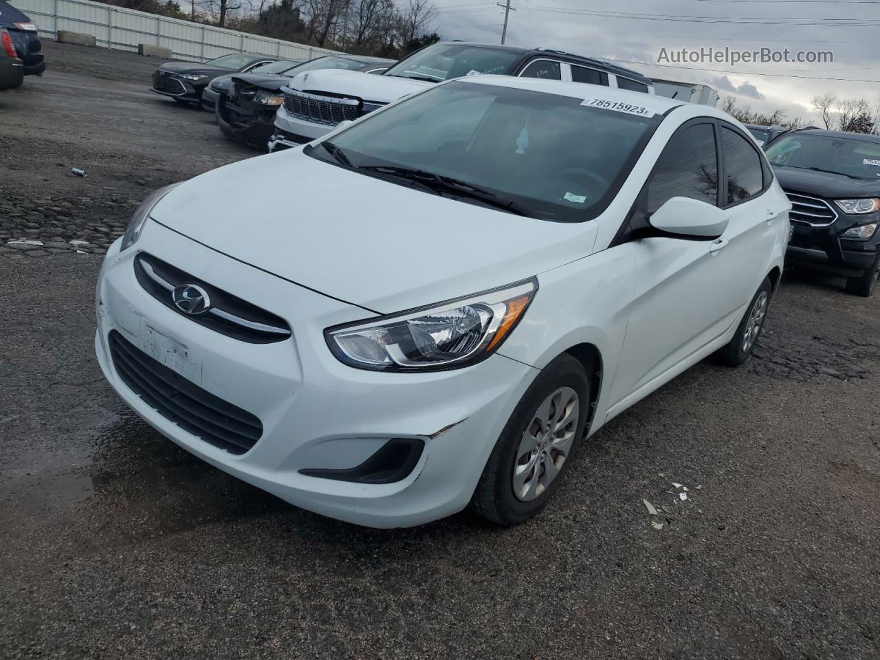 2016 Hyundai Accent Se White vin: KMHCT4AE7GU947847