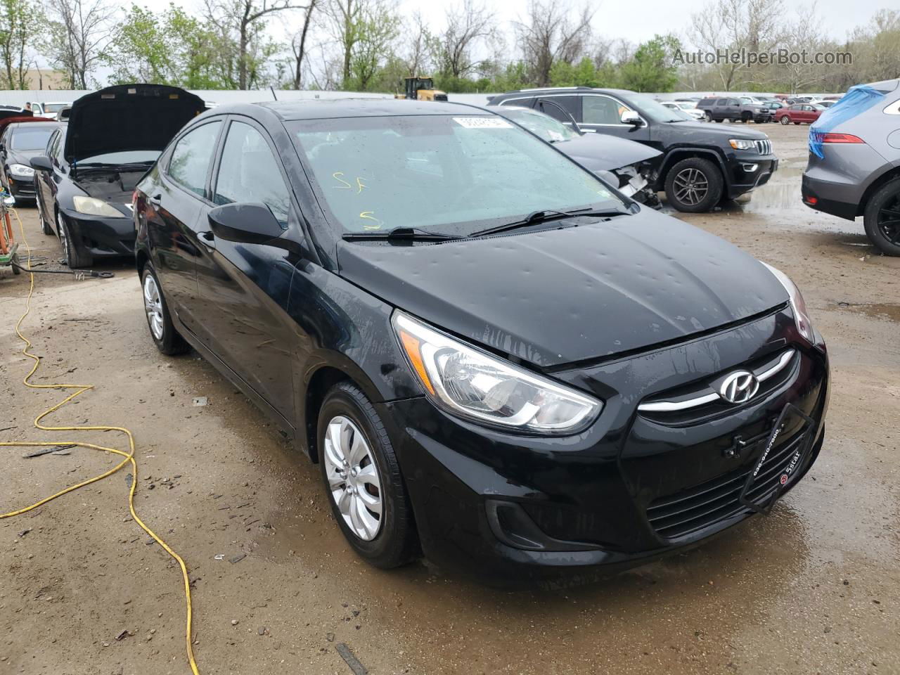 2016 Hyundai Accent Se Черный vin: KMHCT4AE7GU961683