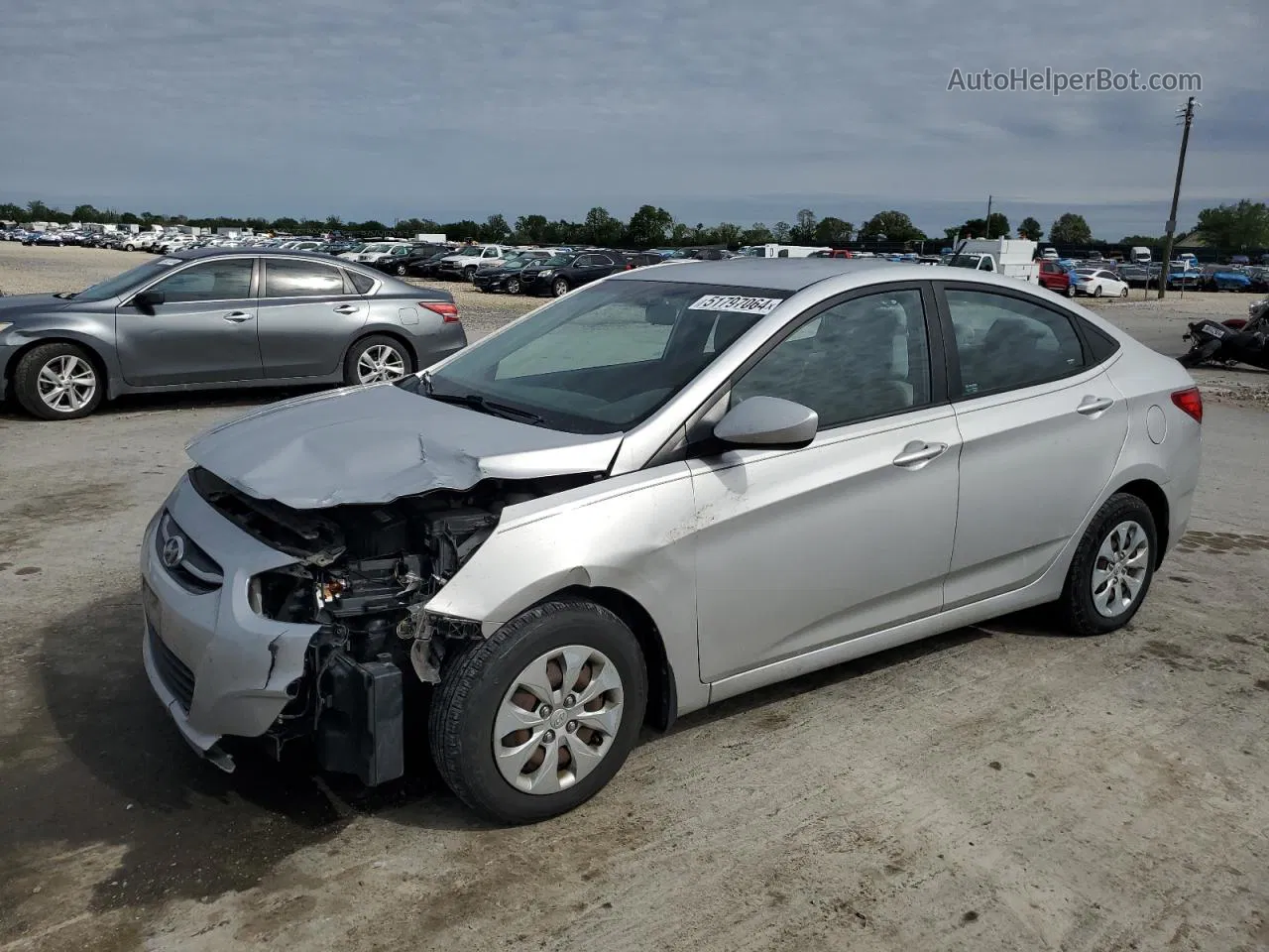 2016 Hyundai Accent Se Silver vin: KMHCT4AE7GU974420