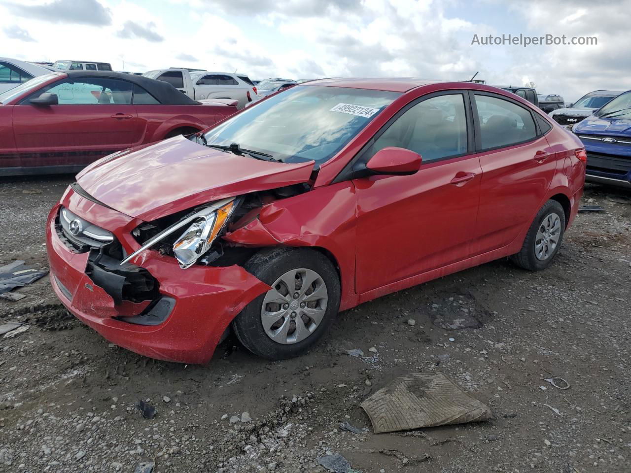 2017 Hyundai Accent Se Красный vin: KMHCT4AE7HU179532