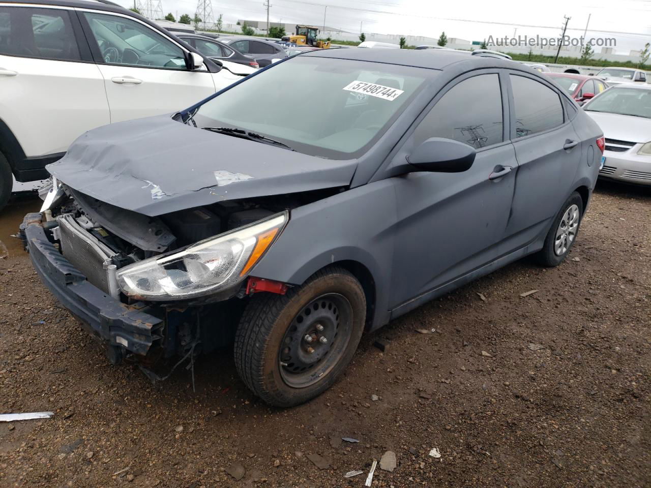 2017 Hyundai Accent Se Charcoal vin: KMHCT4AE7HU186156