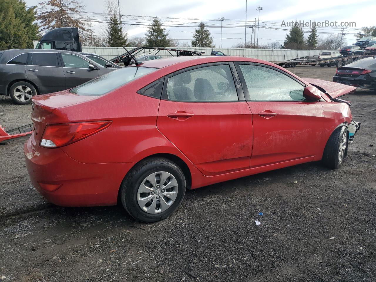 2017 Hyundai Accent Se Red vin: KMHCT4AE7HU308322