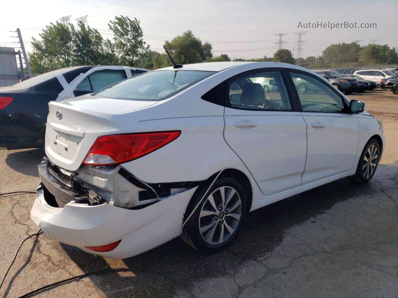 2017 Hyundai Accent Se White vin: KMHCT4AE7HU338789