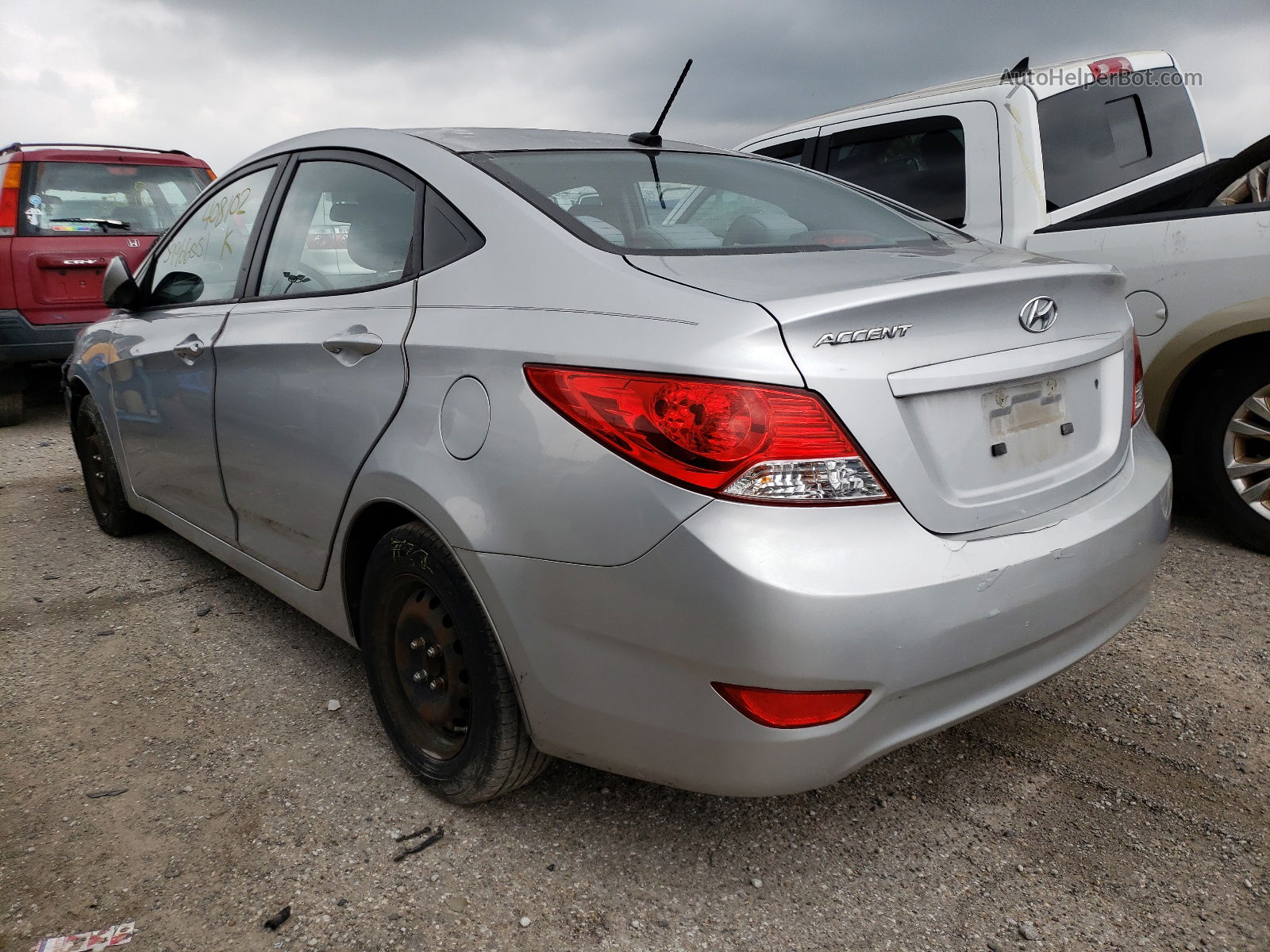 2013 Hyundai Accent Gls Silver vin: KMHCT4AE8DU408102