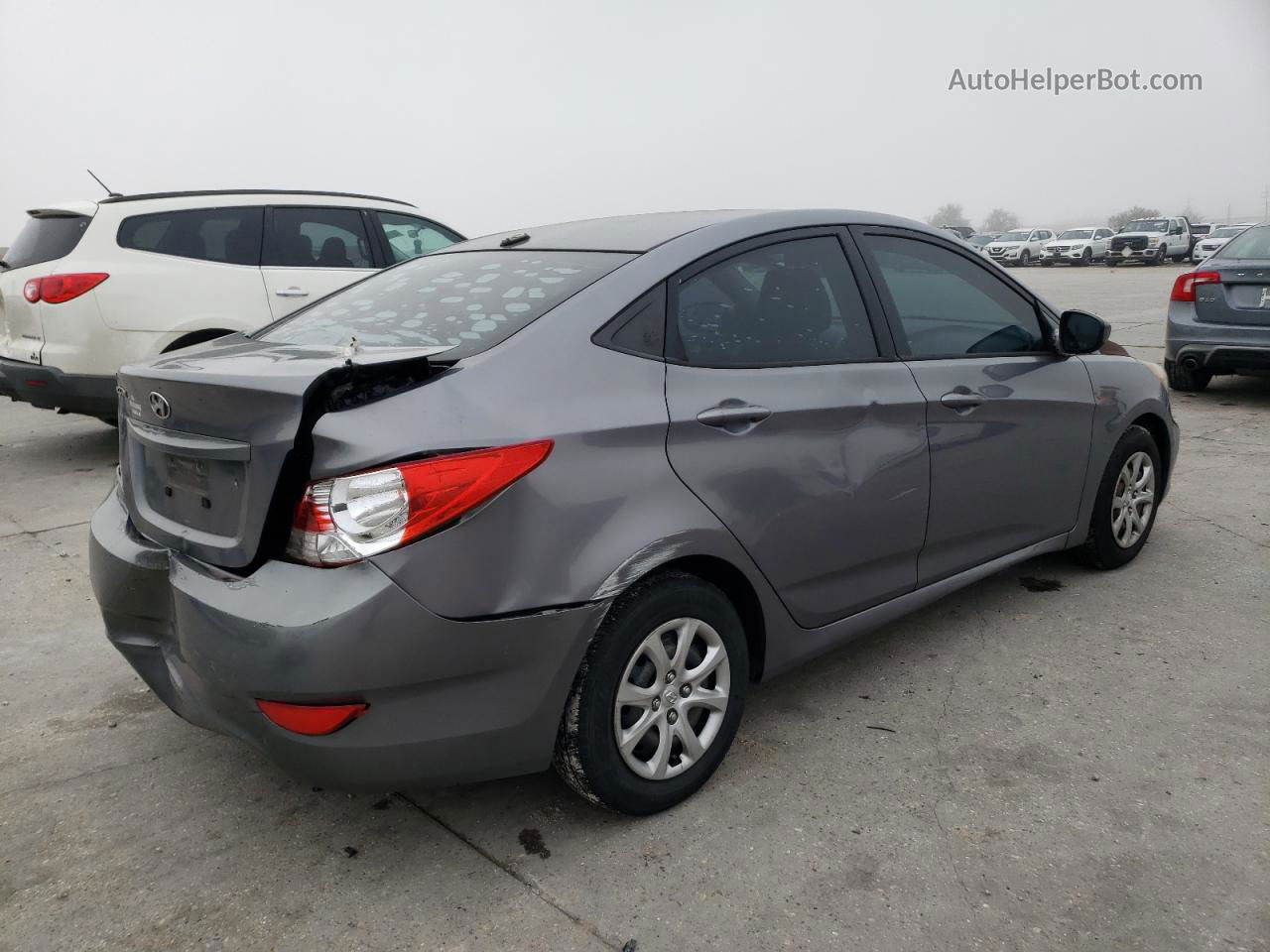 2013 Hyundai Accent Gls Gray vin: KMHCT4AE8DU523900