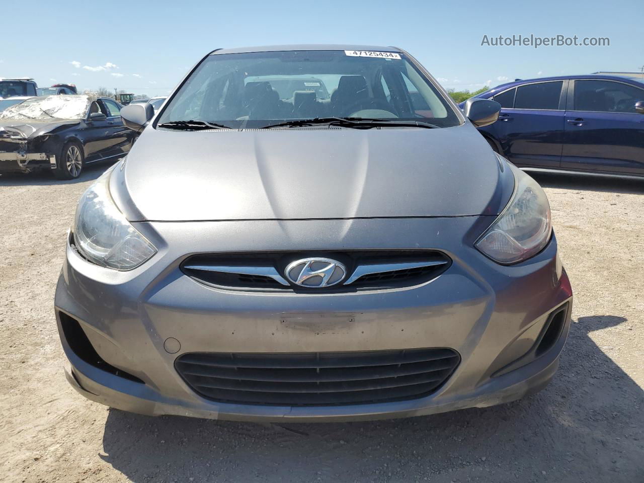 2014 Hyundai Accent Gls Серый vin: KMHCT4AE8EU637042