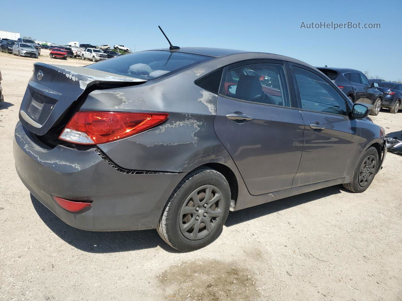 2014 Hyundai Accent Gls Серый vin: KMHCT4AE8EU637042