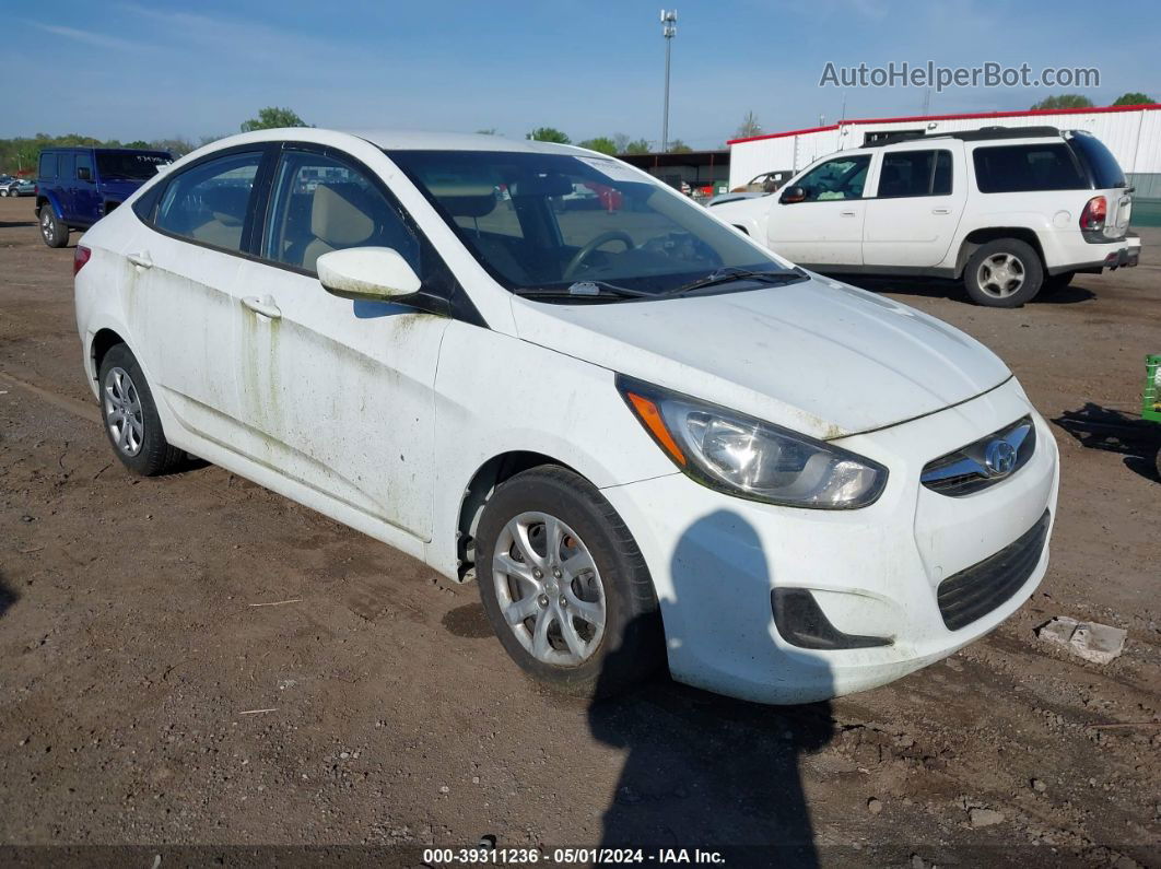 2014 Hyundai Accent Gls White vin: KMHCT4AE8EU660868