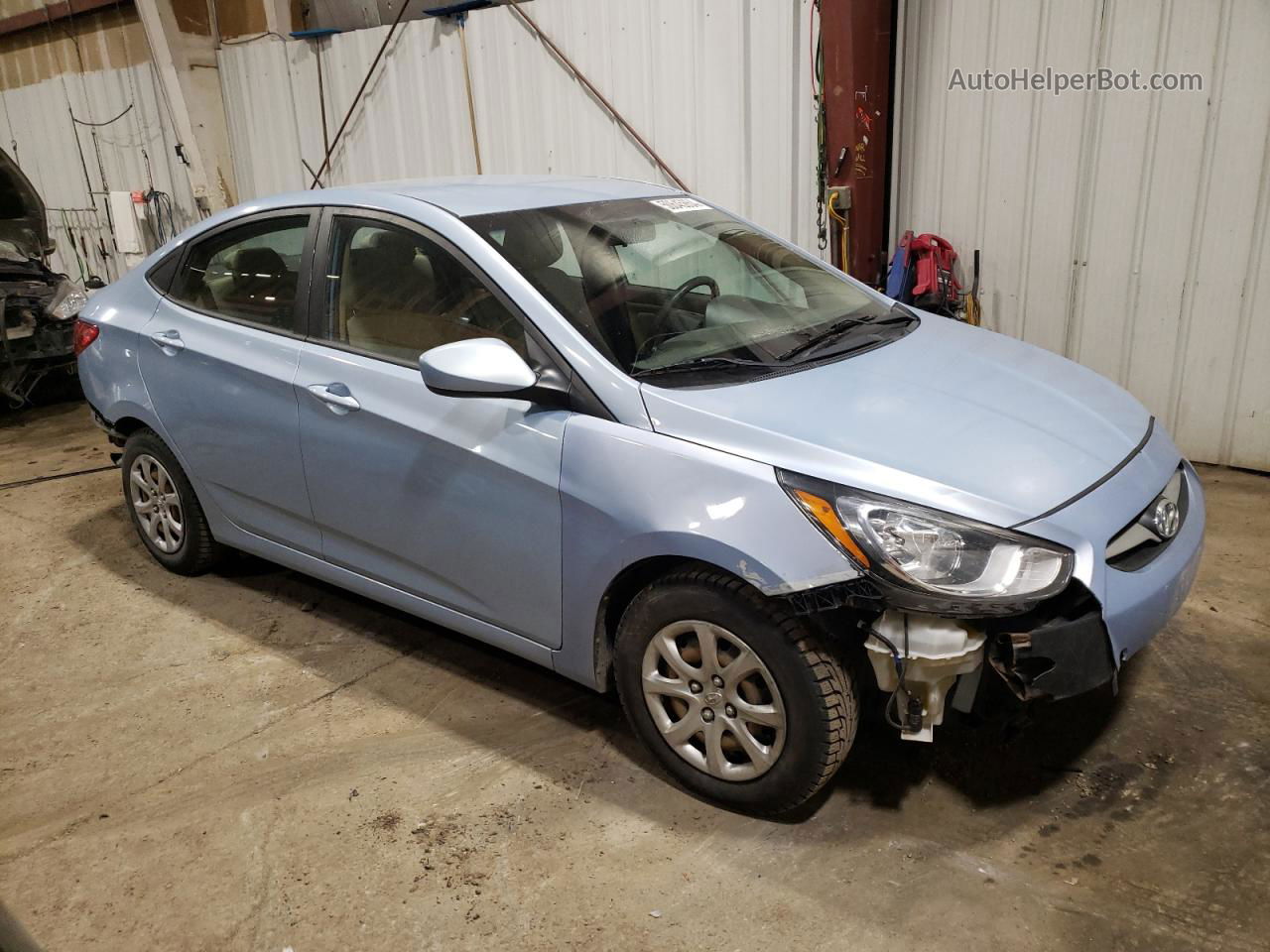 2014 Hyundai Accent Gls Blue vin: KMHCT4AE8EU711916