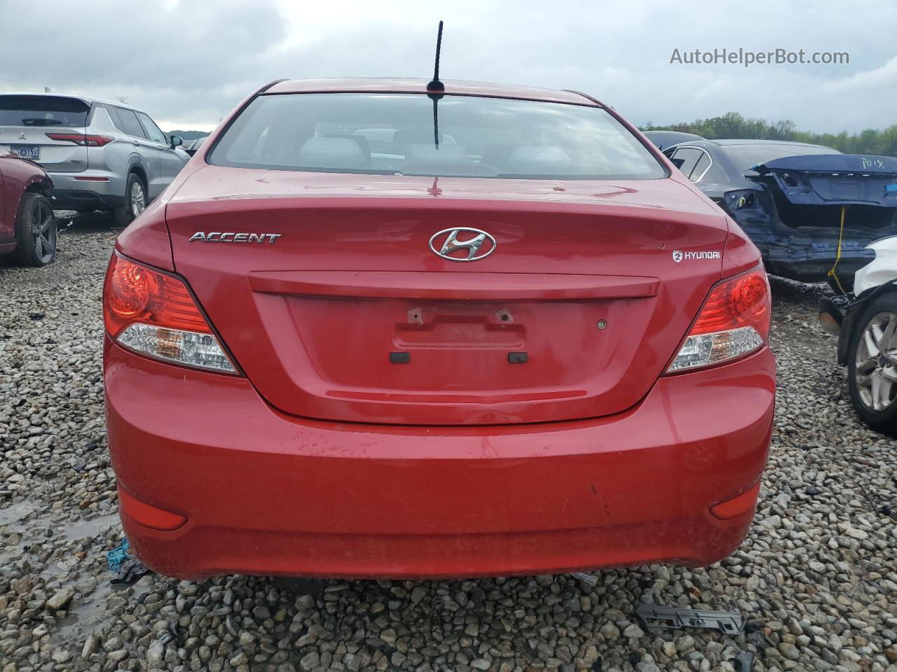 2014 Hyundai Accent Gls Red vin: KMHCT4AE8EU739408