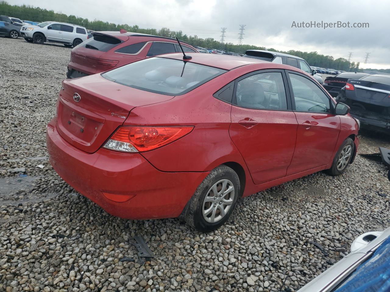 2014 Hyundai Accent Gls Red vin: KMHCT4AE8EU739408