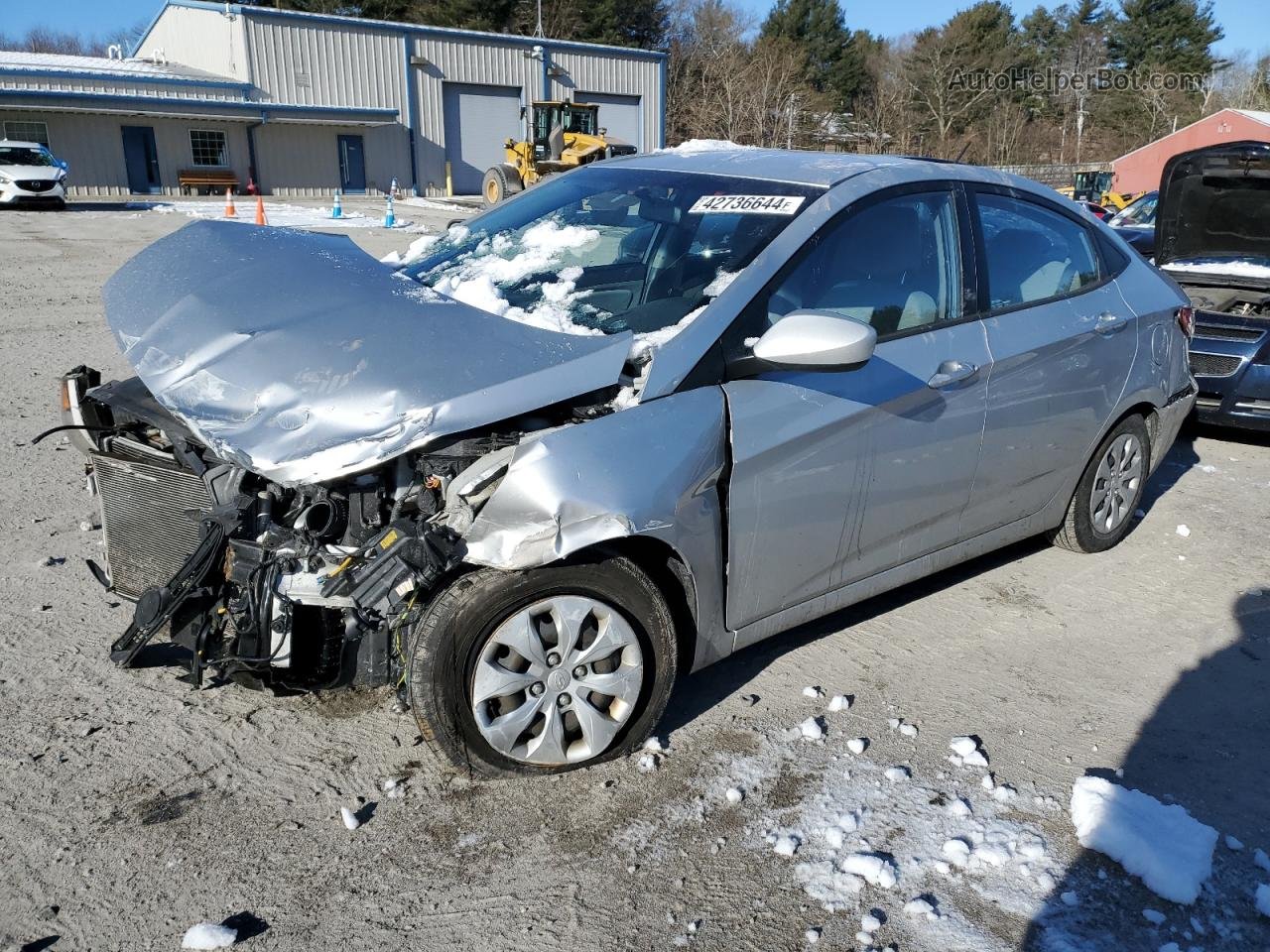 2015 Hyundai Accent Gls Silver vin: KMHCT4AE8FU797827