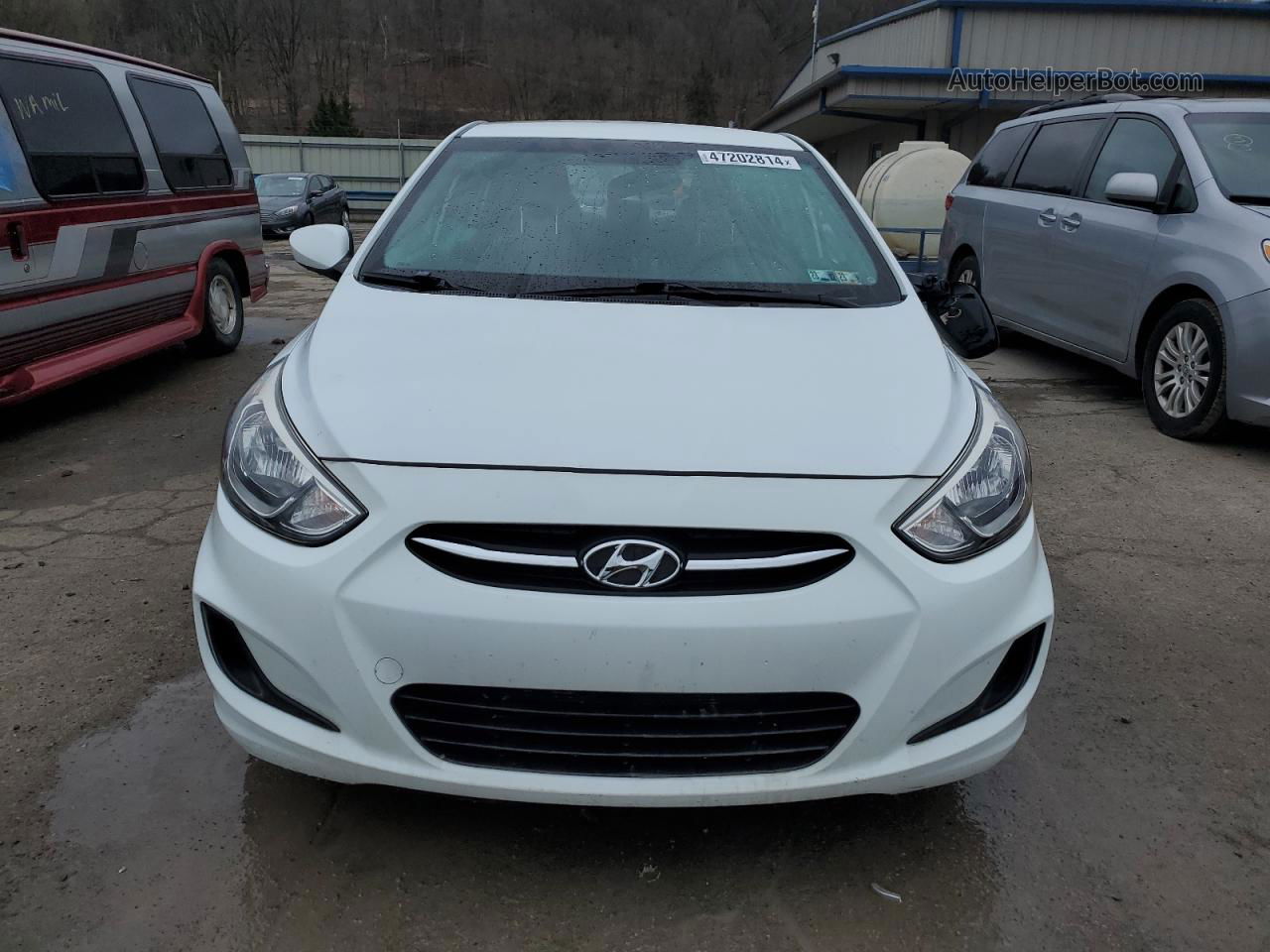 2015 Hyundai Accent Gls White vin: KMHCT4AE8FU847044