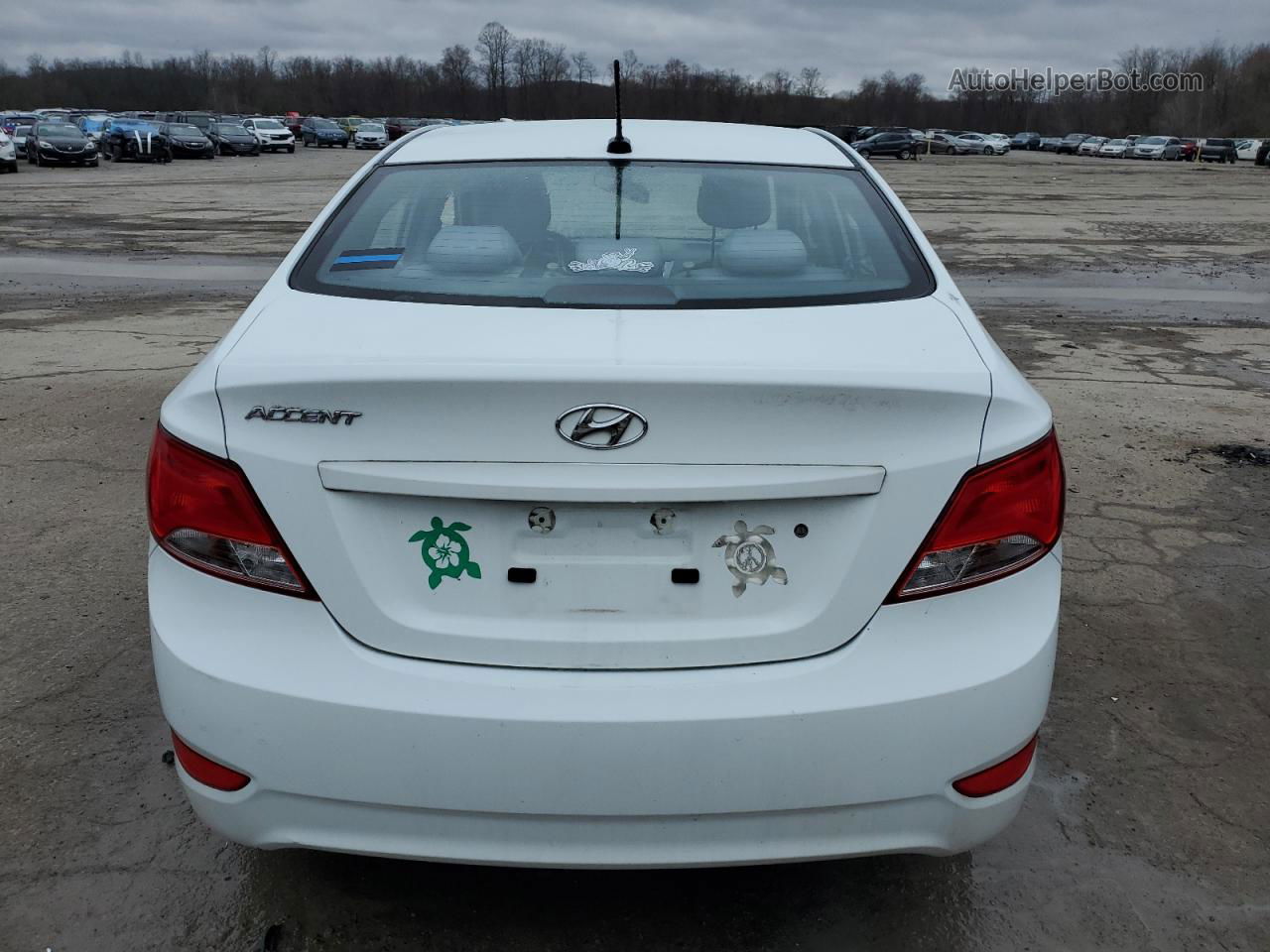 2015 Hyundai Accent Gls White vin: KMHCT4AE8FU847044