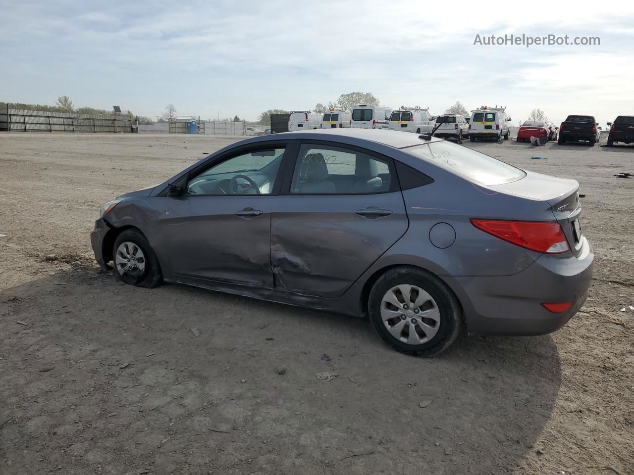 2015 Hyundai Accent Gls Gray vin: KMHCT4AE8FU883297