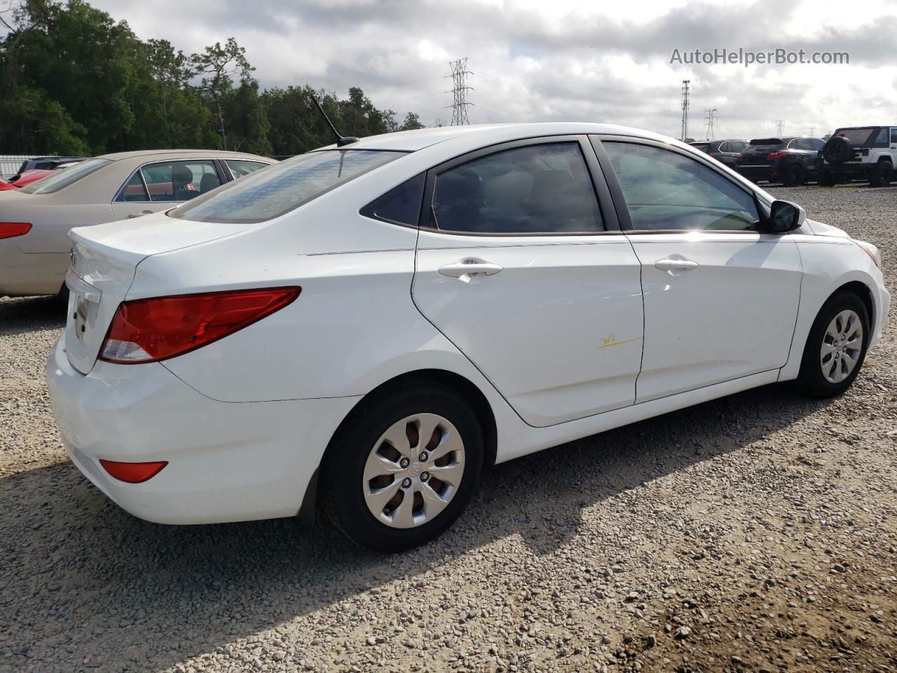 2015 Hyundai Accent Gls White vin: KMHCT4AE8FU901247