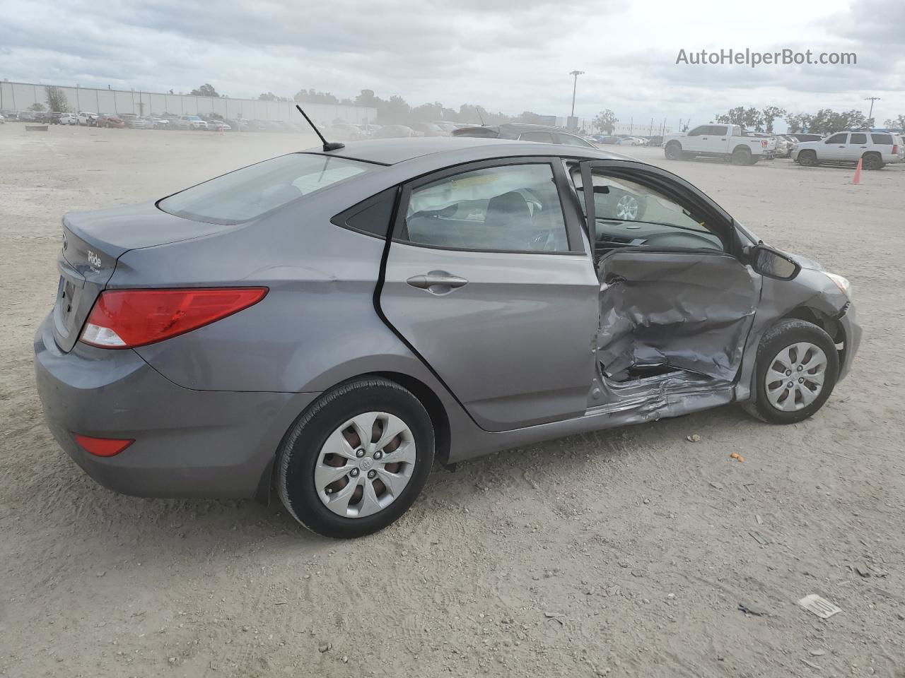 2015 Hyundai Accent Gls Gray vin: KMHCT4AE8FU901622