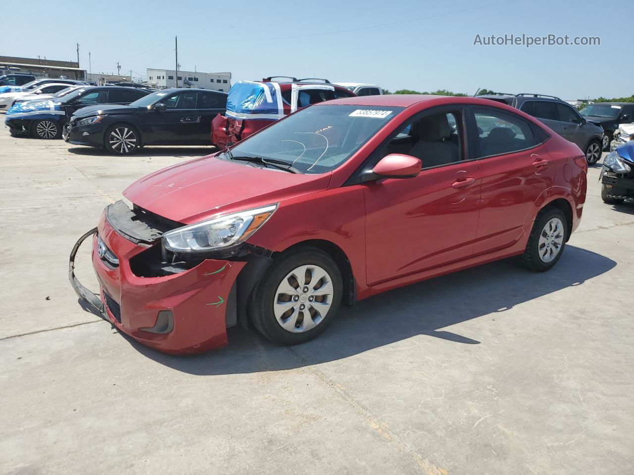 2015 Hyundai Accent Gls Red vin: KMHCT4AE8FU906867