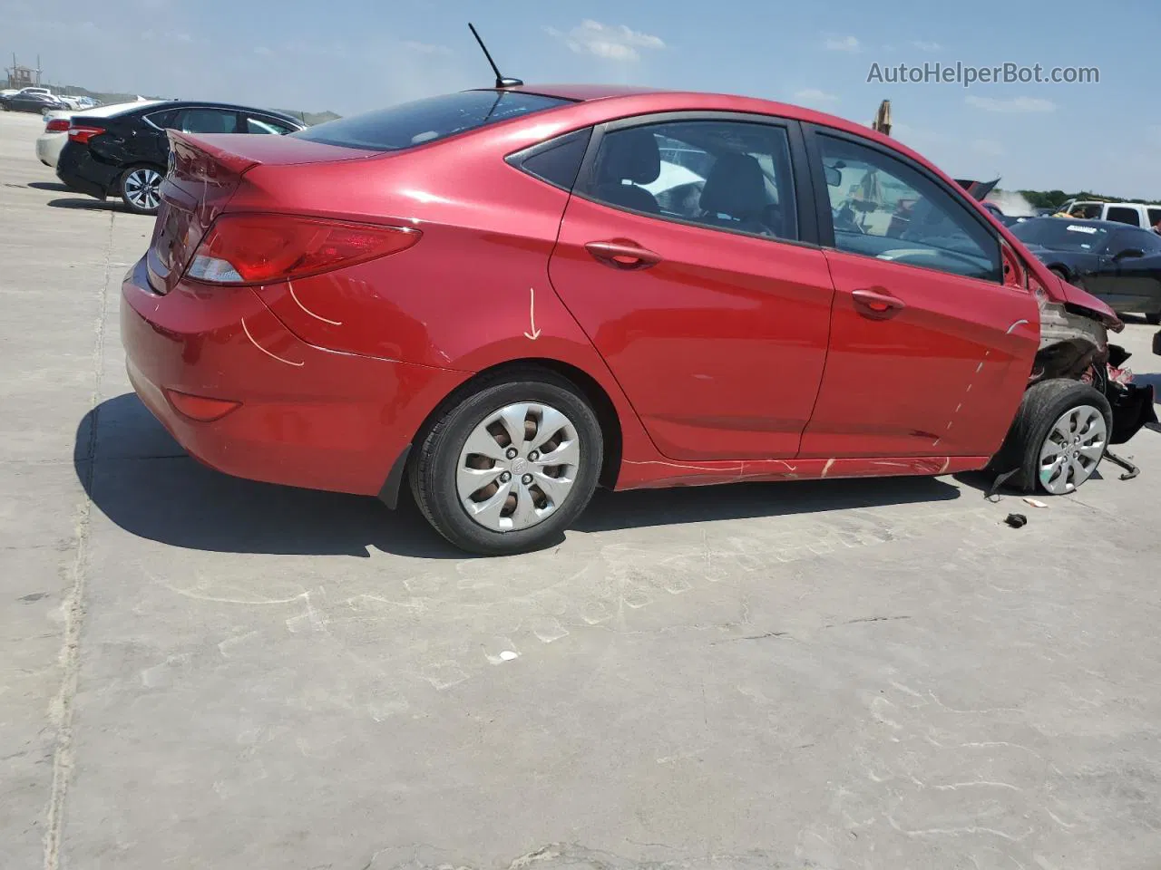 2015 Hyundai Accent Gls Red vin: KMHCT4AE8FU906867