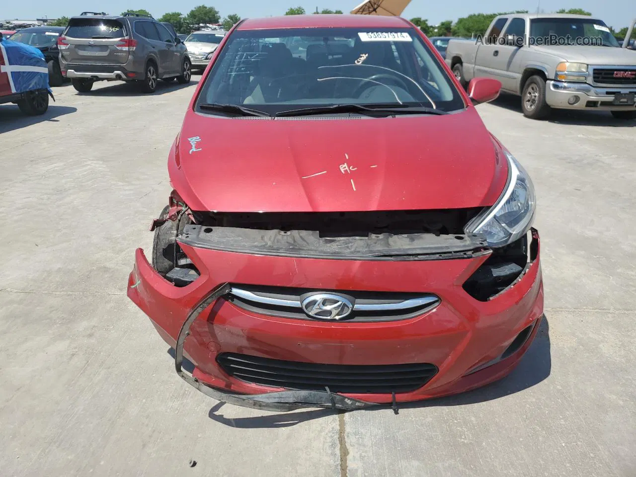 2015 Hyundai Accent Gls Red vin: KMHCT4AE8FU906867