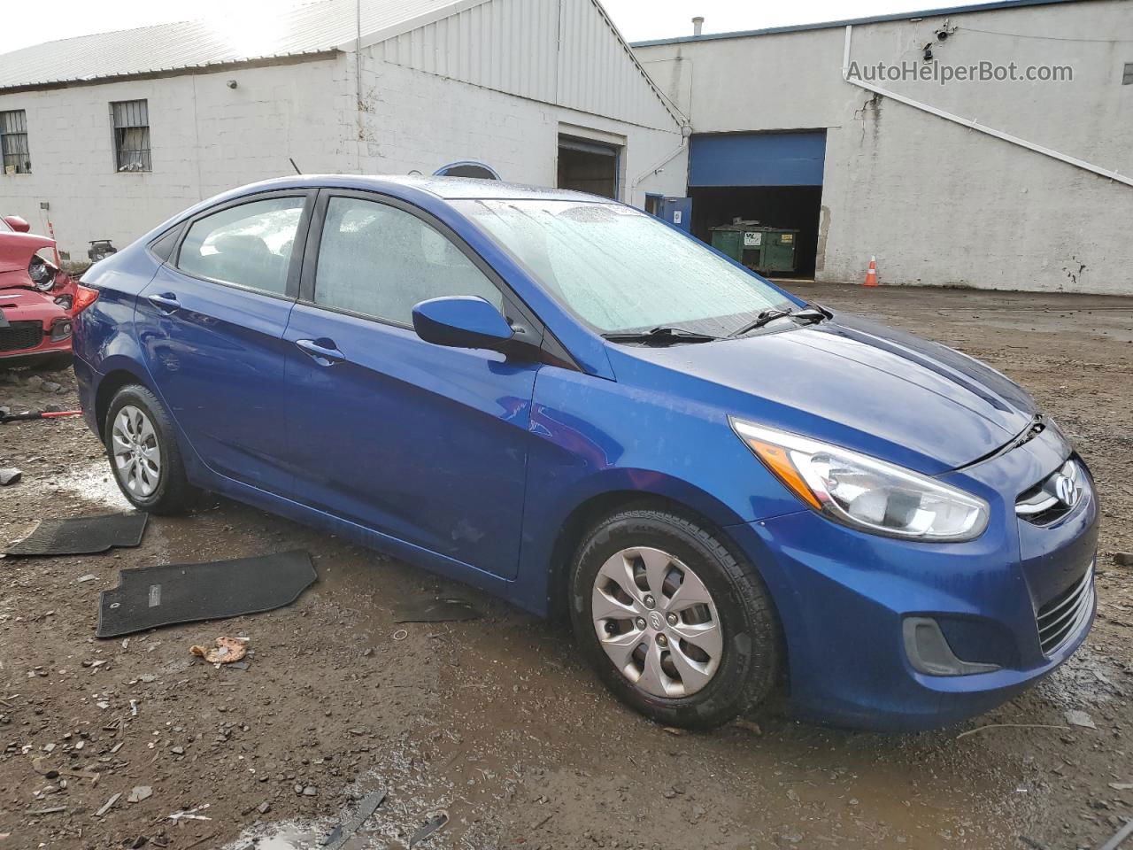 2016 Hyundai Accent Se Синий vin: KMHCT4AE8GU006715