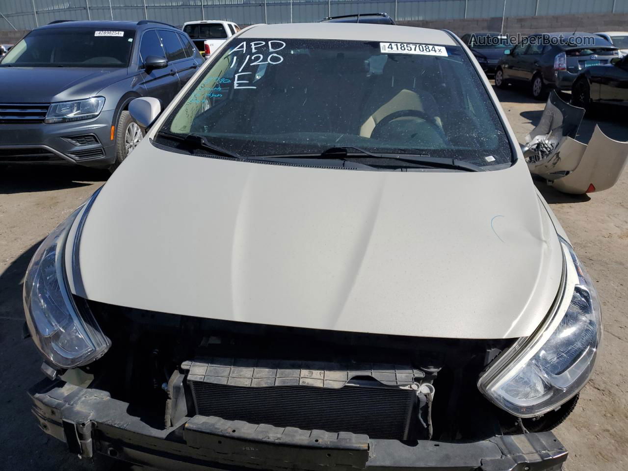 2016 Hyundai Accent Se White vin: KMHCT4AE8GU079387