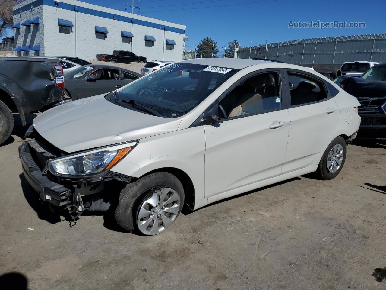 2016 Hyundai Accent Se White vin: KMHCT4AE8GU079387