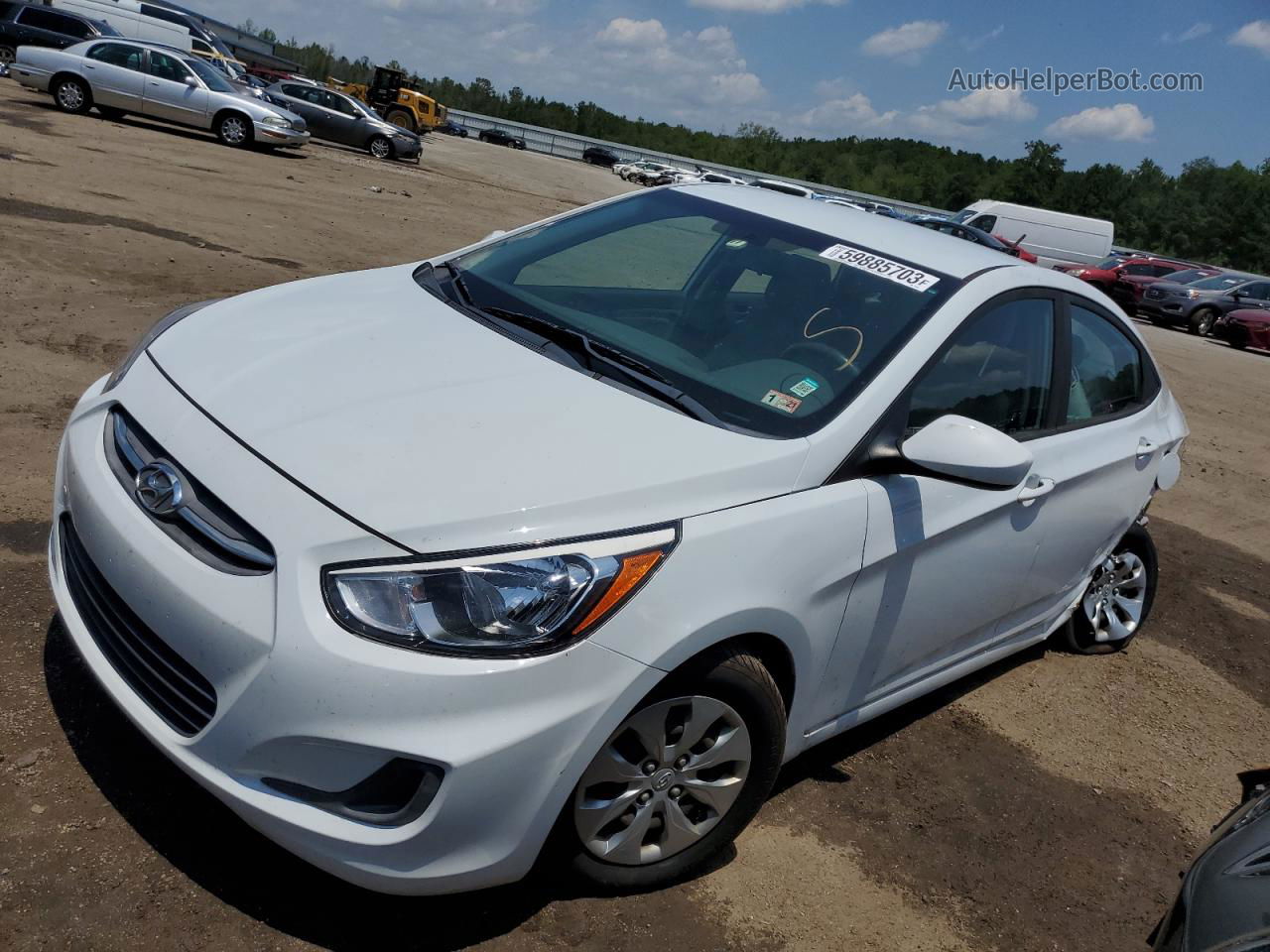 2017 Hyundai Accent Se White vin: KMHCT4AE8HU379044