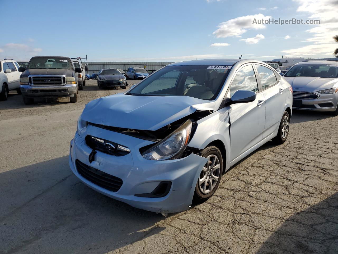 2013 Hyundai Accent Gls Blue vin: KMHCT4AE9DU537336