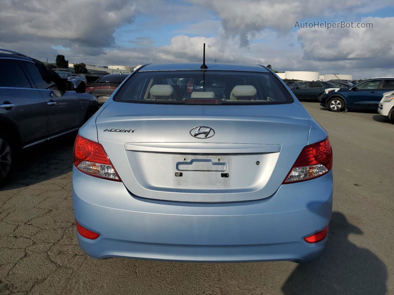 2013 Hyundai Accent Gls Blue vin: KMHCT4AE9DU537336