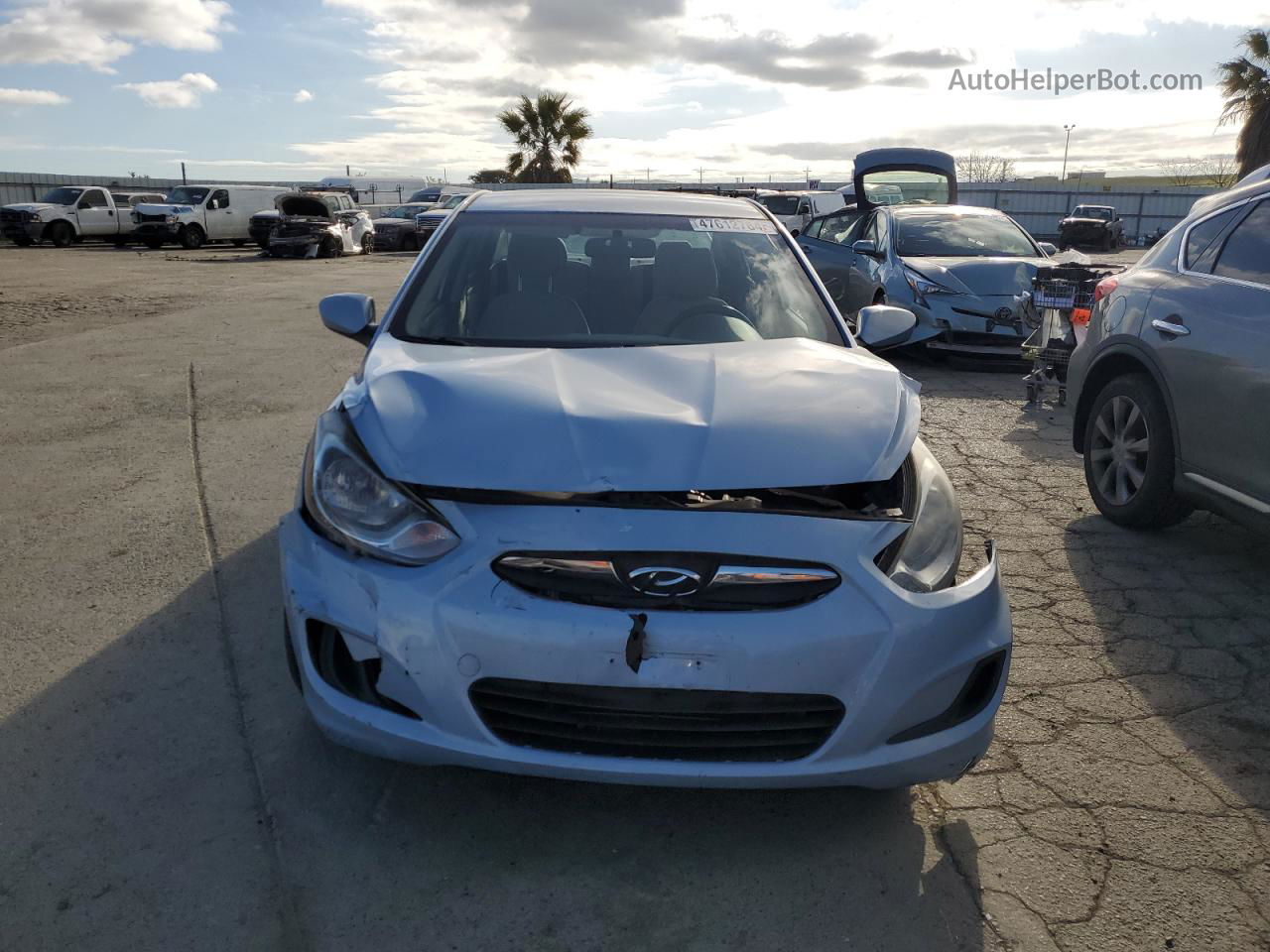 2013 Hyundai Accent Gls Blue vin: KMHCT4AE9DU537336