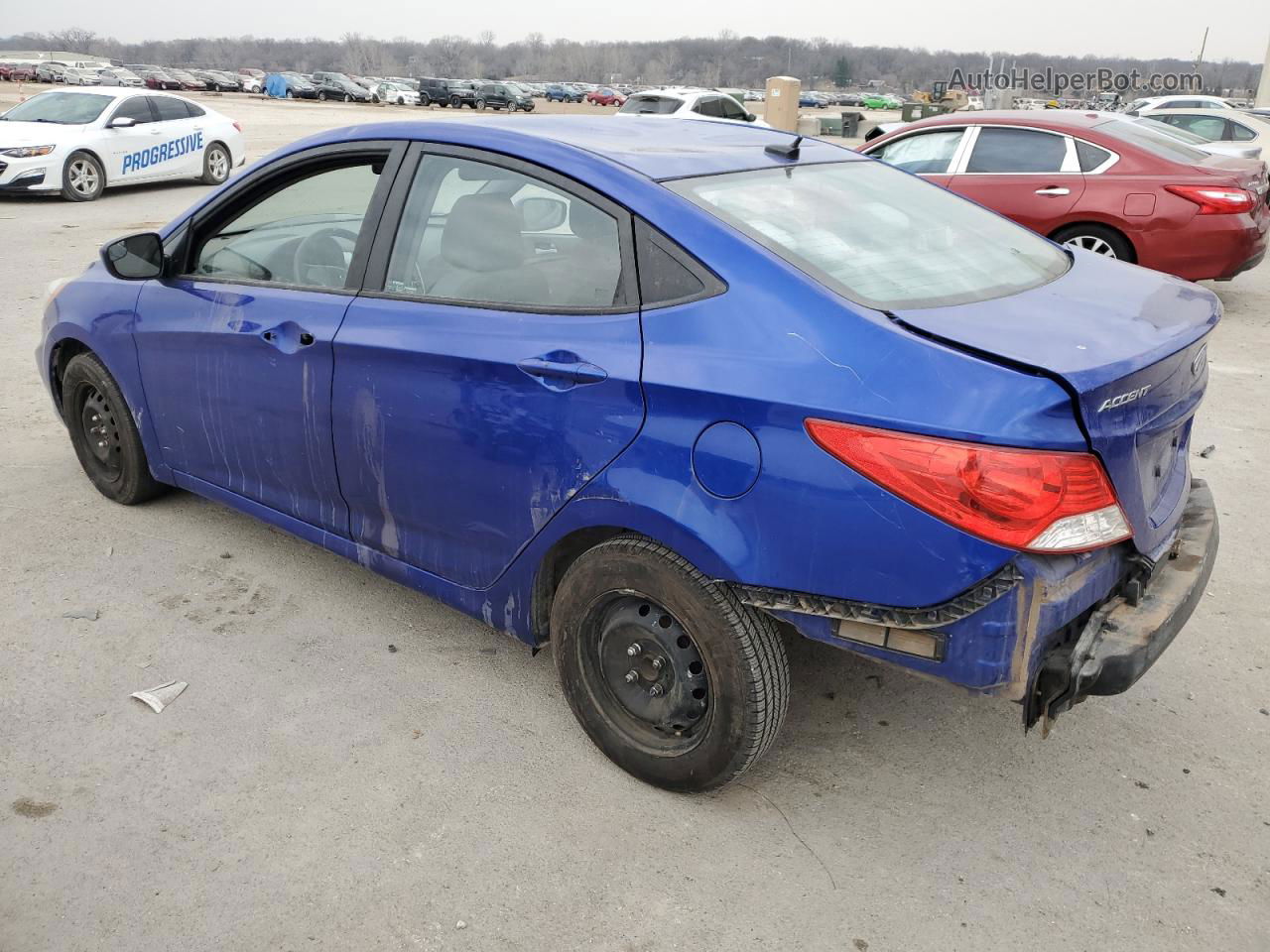 2014 Hyundai Accent Gls Blue vin: KMHCT4AE9EU642377