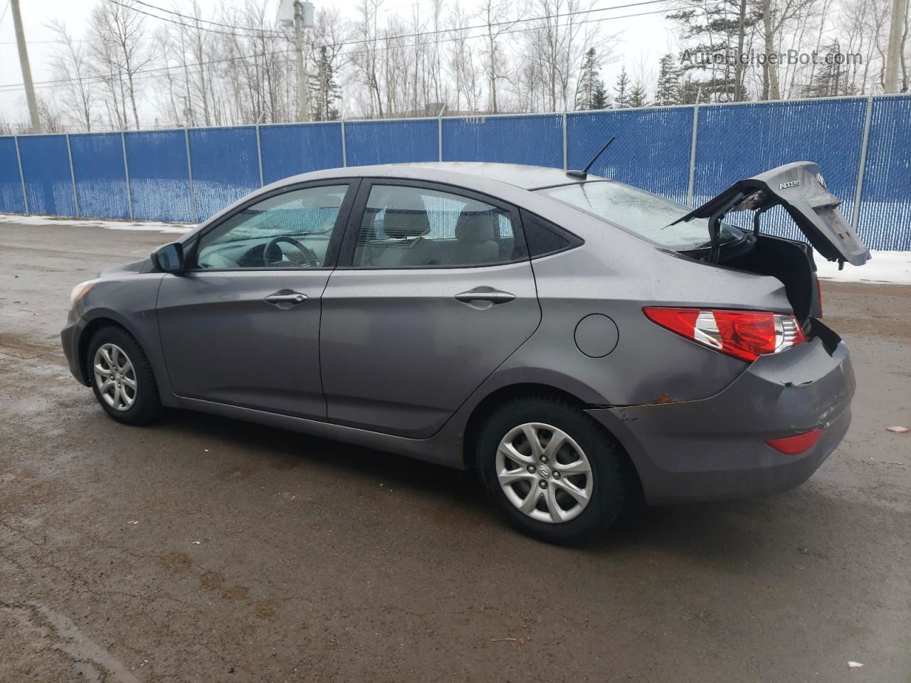 2014 Hyundai Accent Gls Gray vin: KMHCT4AE9EU672902