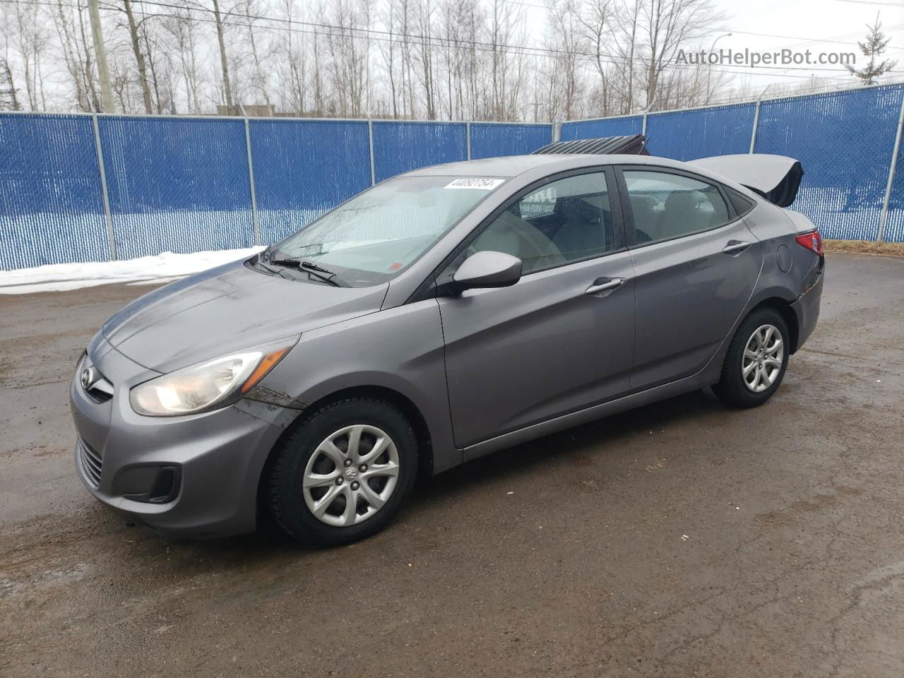 2014 Hyundai Accent Gls Gray vin: KMHCT4AE9EU672902