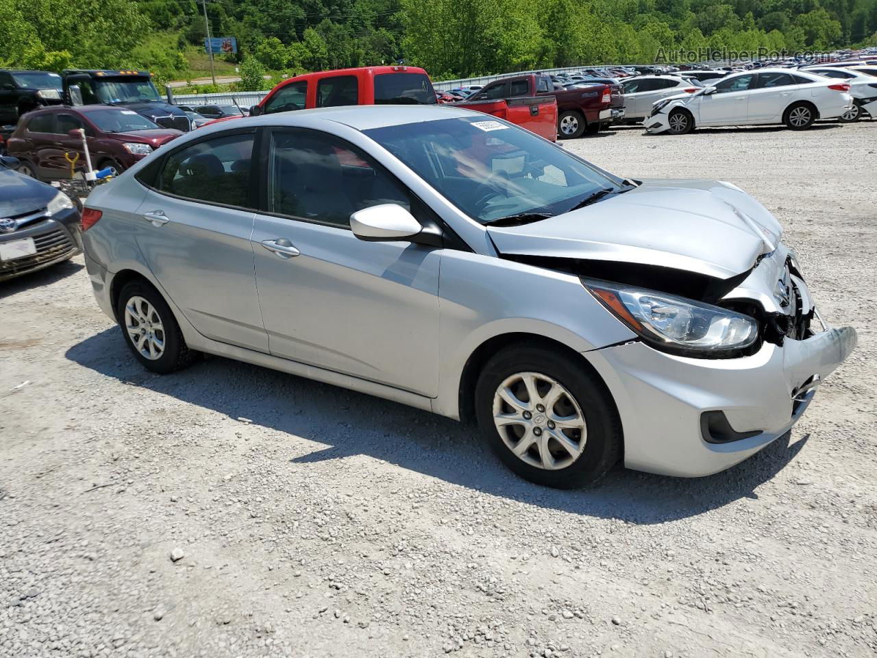 2014 Hyundai Accent Gls Silver vin: KMHCT4AE9EU675041