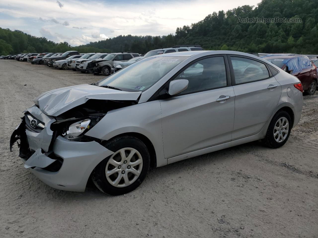 2014 Hyundai Accent Gls Silver vin: KMHCT4AE9EU675041