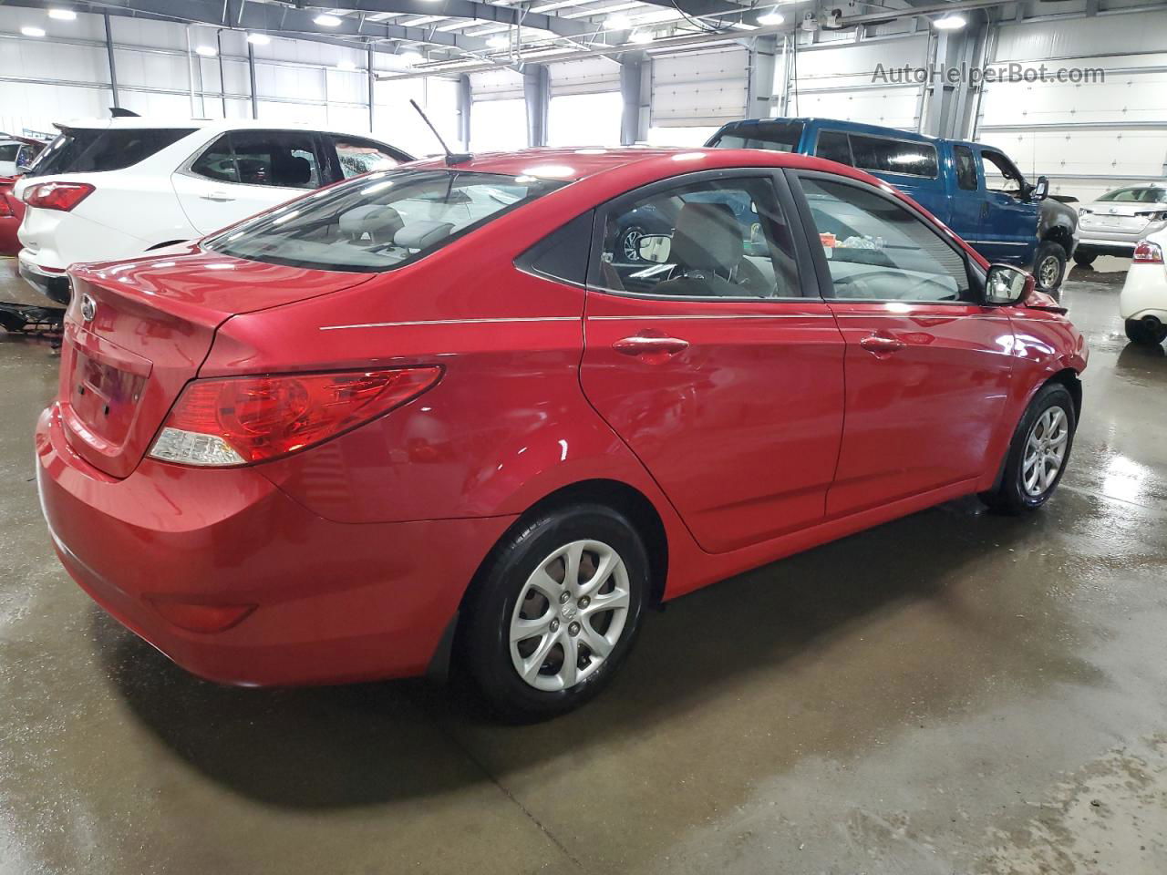 2014 Hyundai Accent Gls Red vin: KMHCT4AE9EU728966